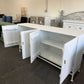 Gorgeous white lacquered 4 doors cabinet