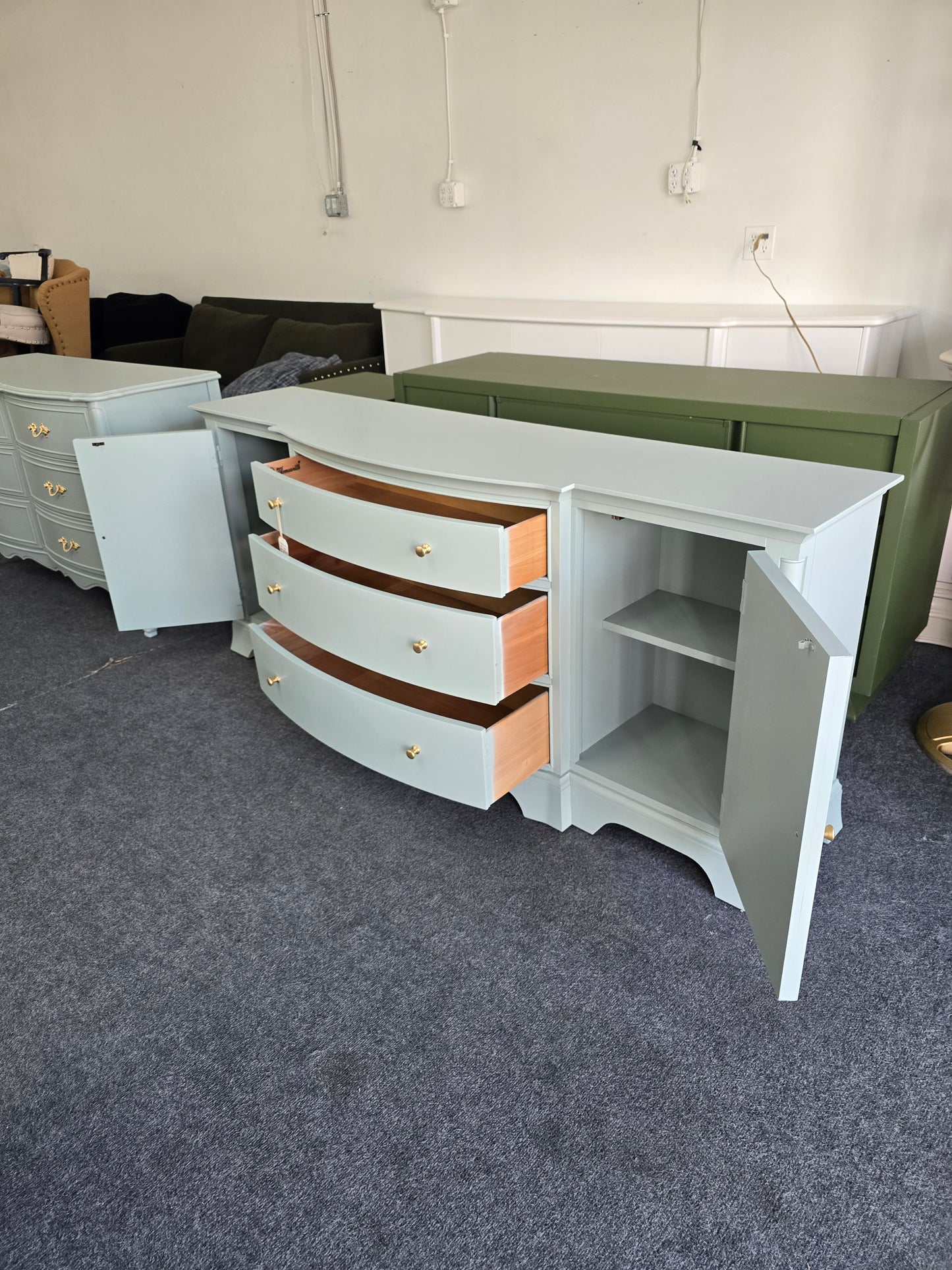 Thomasville green long sideboard