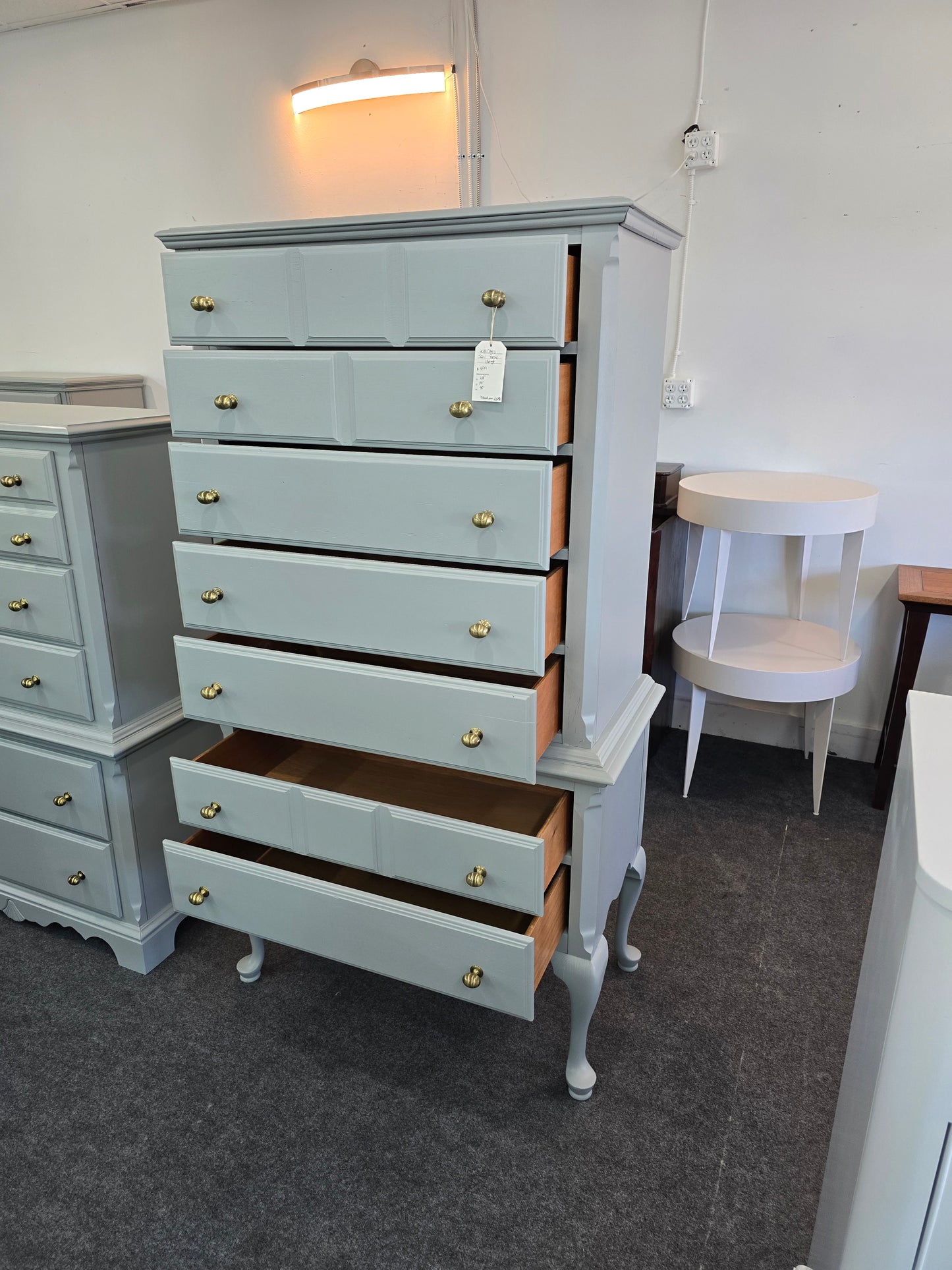 Kincaid solid wood tall gray chest