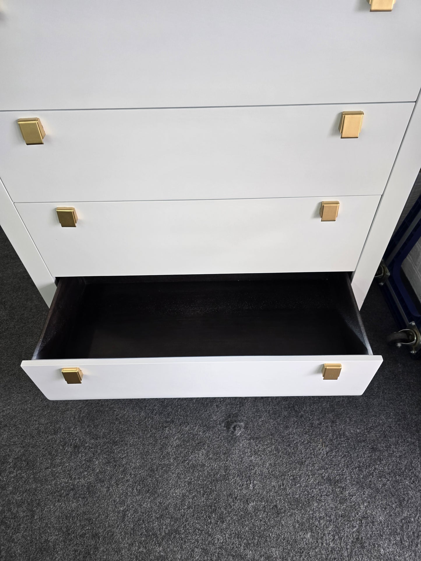 White tall modern chest