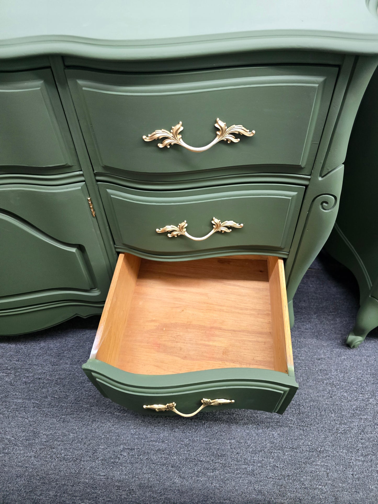 Secret garden green french provincial dresser