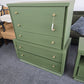 Solid wood MCM green chest