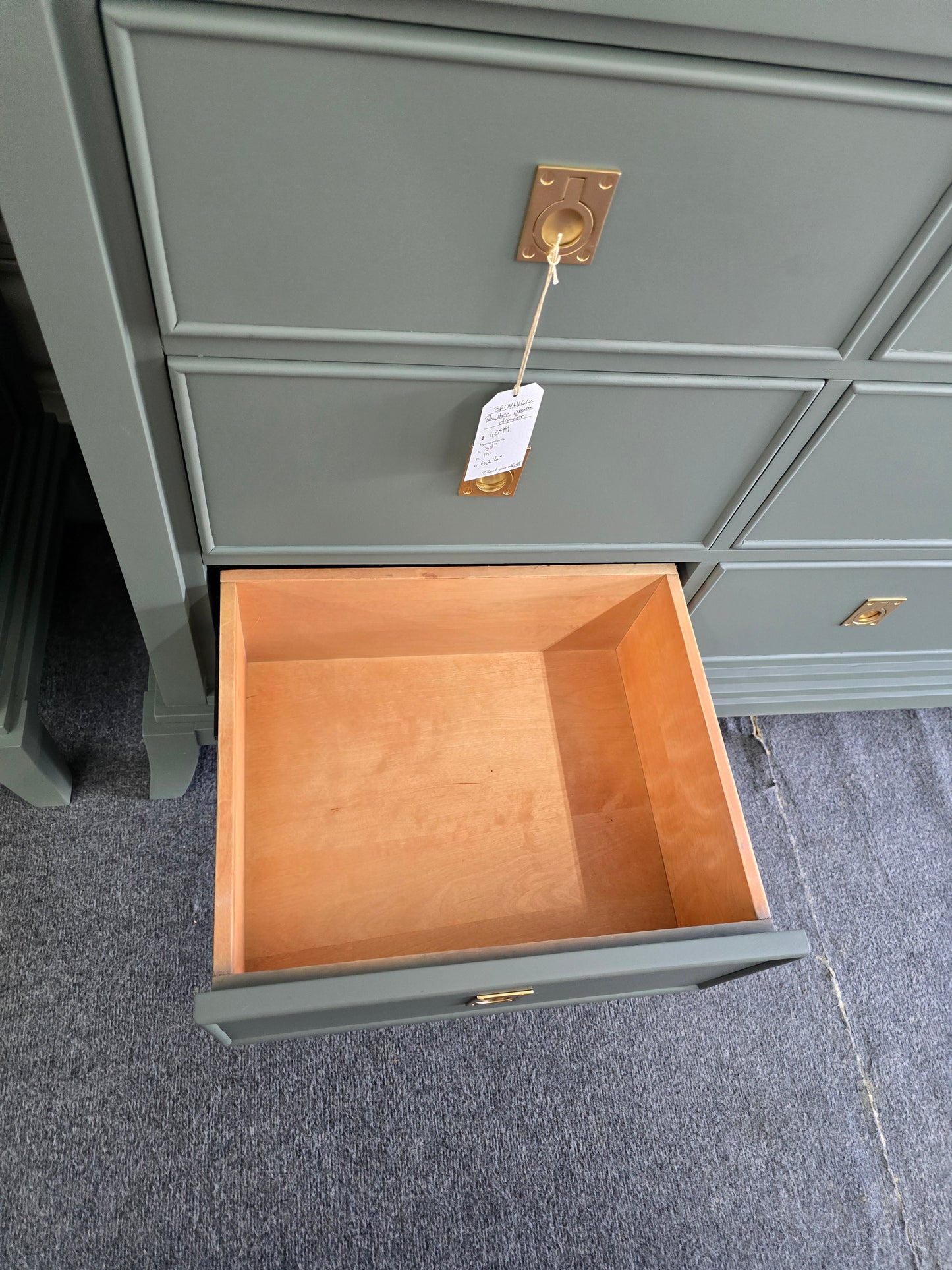Broyhill gorgeous green dresser