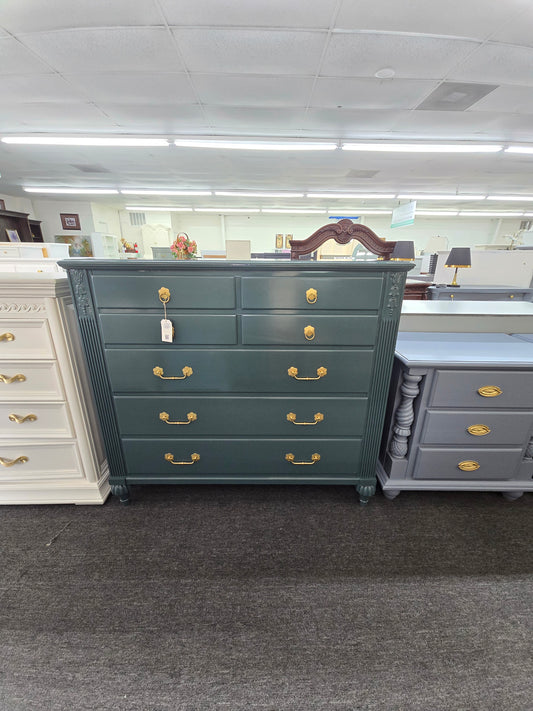 TS Berry green lacquered tall dresser