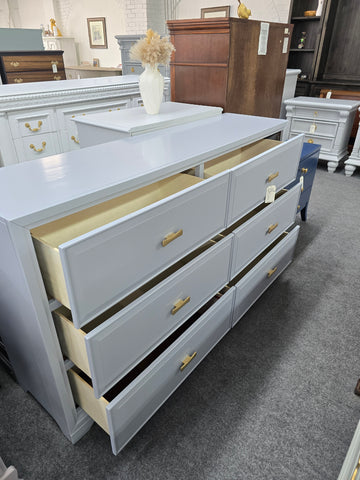 6 drawers blue Lacquered dresser