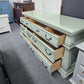 Green lacquered 7 drawers dresser