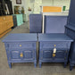 Thomasville navy blue Regency pair of nightstands