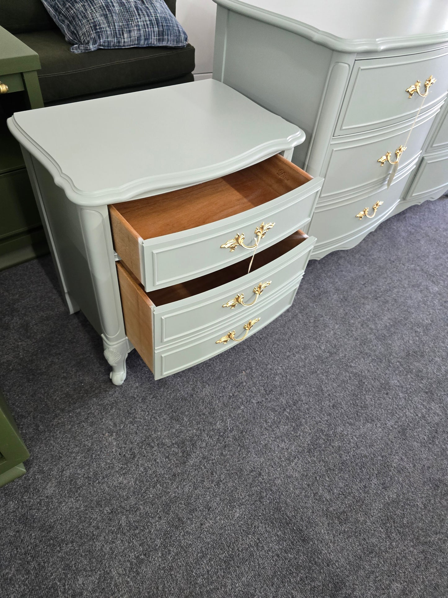 Dixie frenxh provincial green nightstand