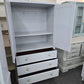Blue/gray tall armoire