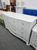 Gorgeous curved light gray dresser