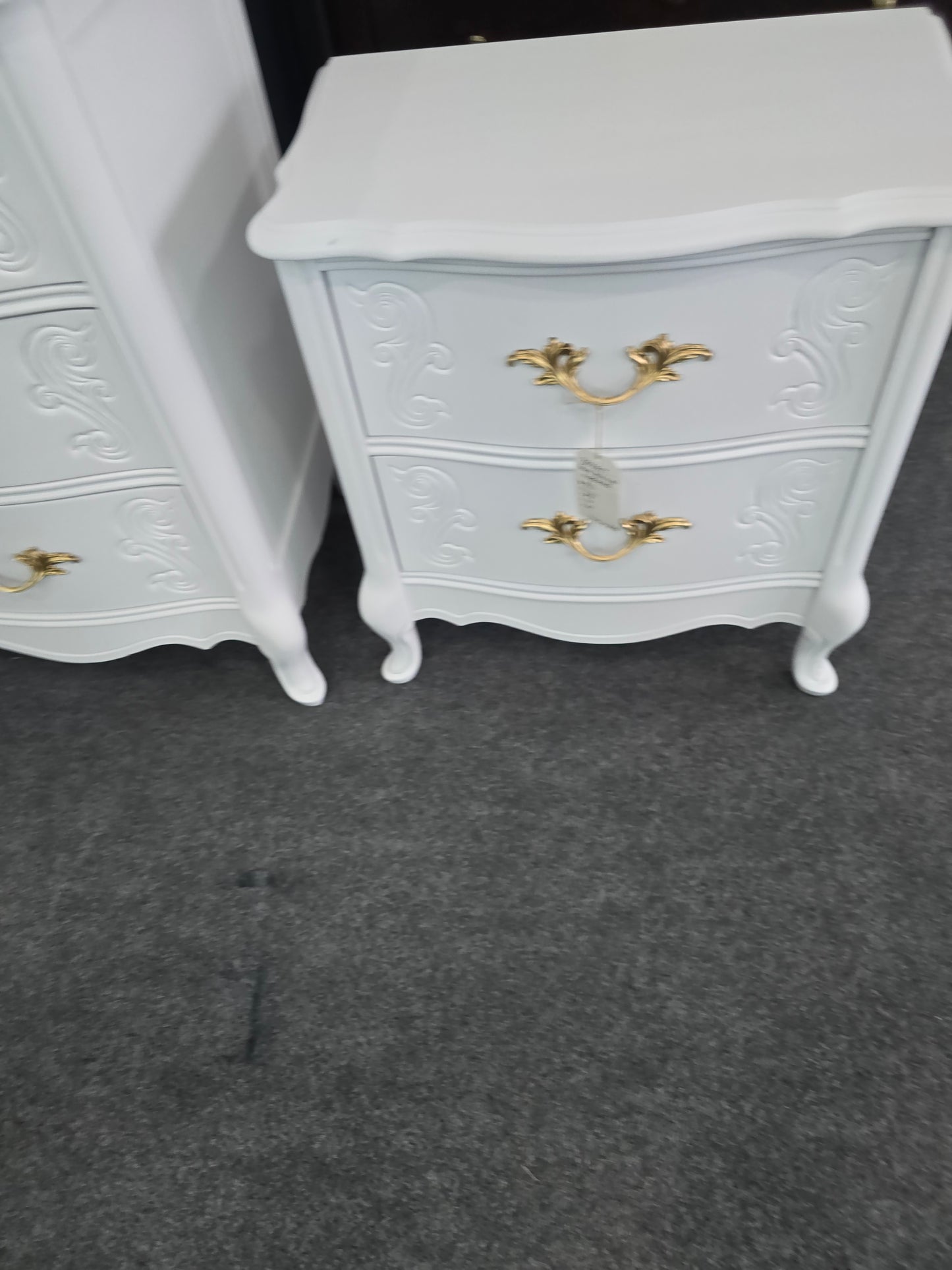 Bassett french provincial white nightstand