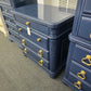 Laura Ashley blue Lacquered nightstand