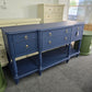 Solid wood navy blue buffet