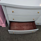 Blue lacquer 6 drawers dresser