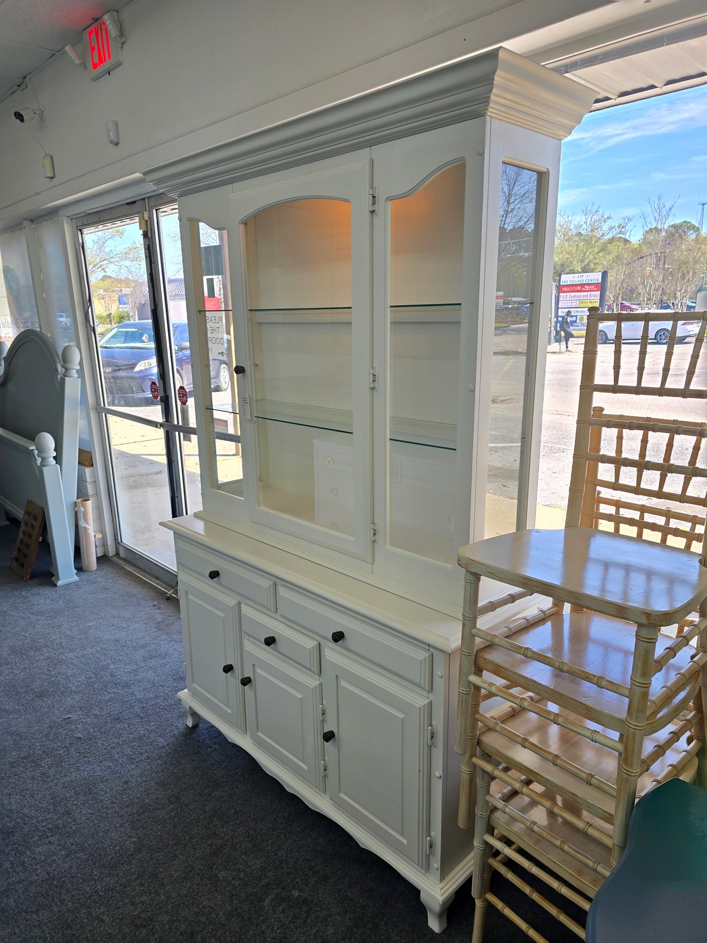 Off white China cabinet