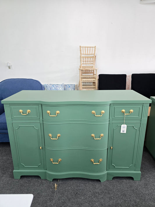 Solid wood green buffet