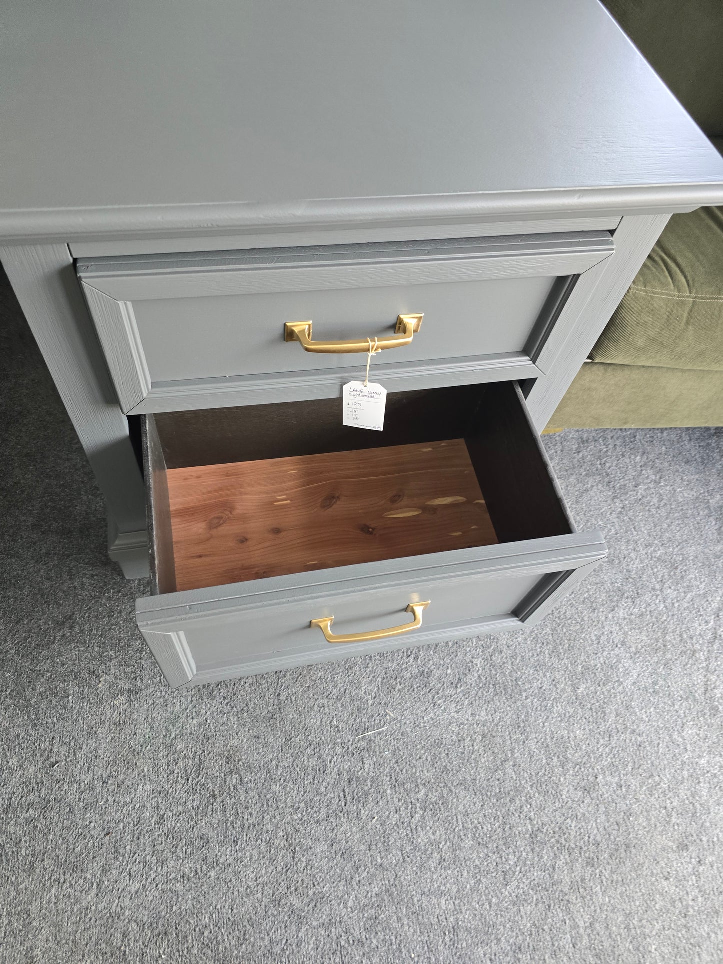 LANE dark gray nightstand