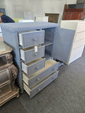 Dark gray wicker chest/armoire