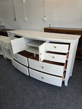 Alabaster 8 drawers 2 doors dresser