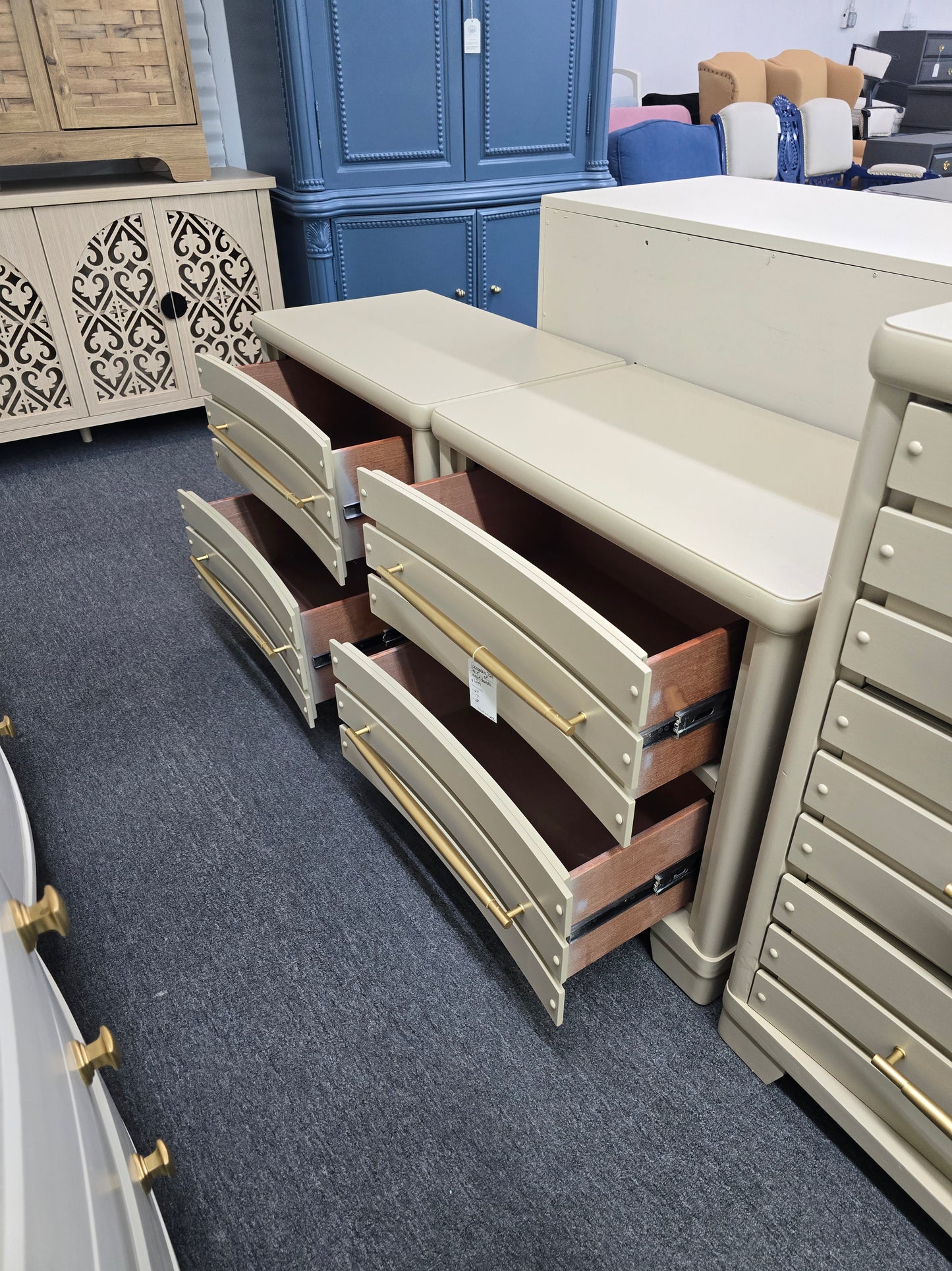 Gorgeous Pair of beige nightstands