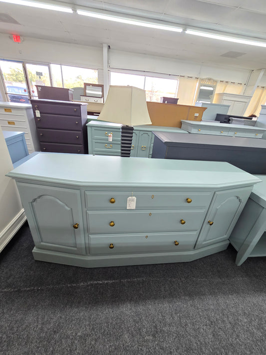 Solid wood BERNHARDT  teal cabinet
