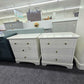 Thomasville  lacquered alabaster pair of nightstands