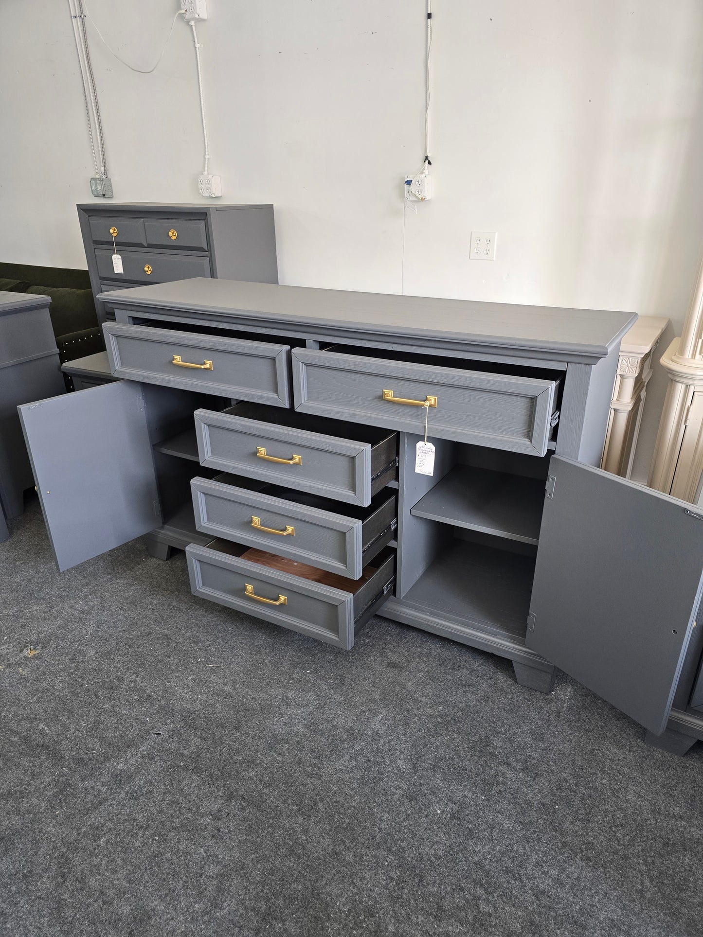 Lane dark gray dresser