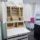 Off white lacquered tall secretary desk