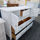 Solid wood white 6 drawers 2 doors white  dresser