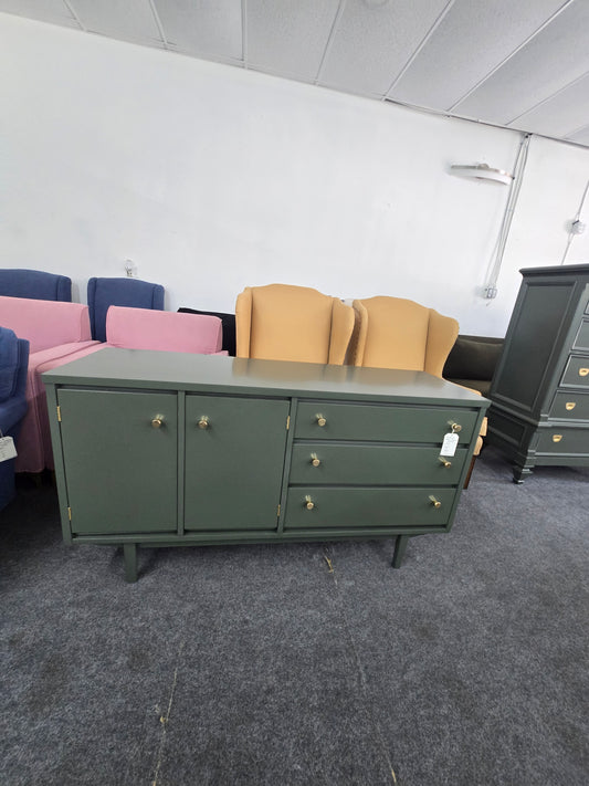 Stanley green lacquered MCM cabinet