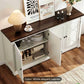 White and black 63" farmhouse cabinet- new