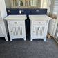 American signature white lacquered 2 nightstands