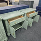 Havertys green bamboo nightstands set