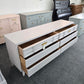 Mid century modern pale pink Bassett dresser