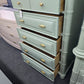 Havertys green bamboo chest