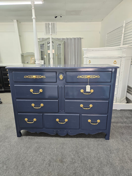 Hickory navy lacquered dresser