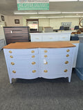 Dixie lacquer 8 drawers blue dresser