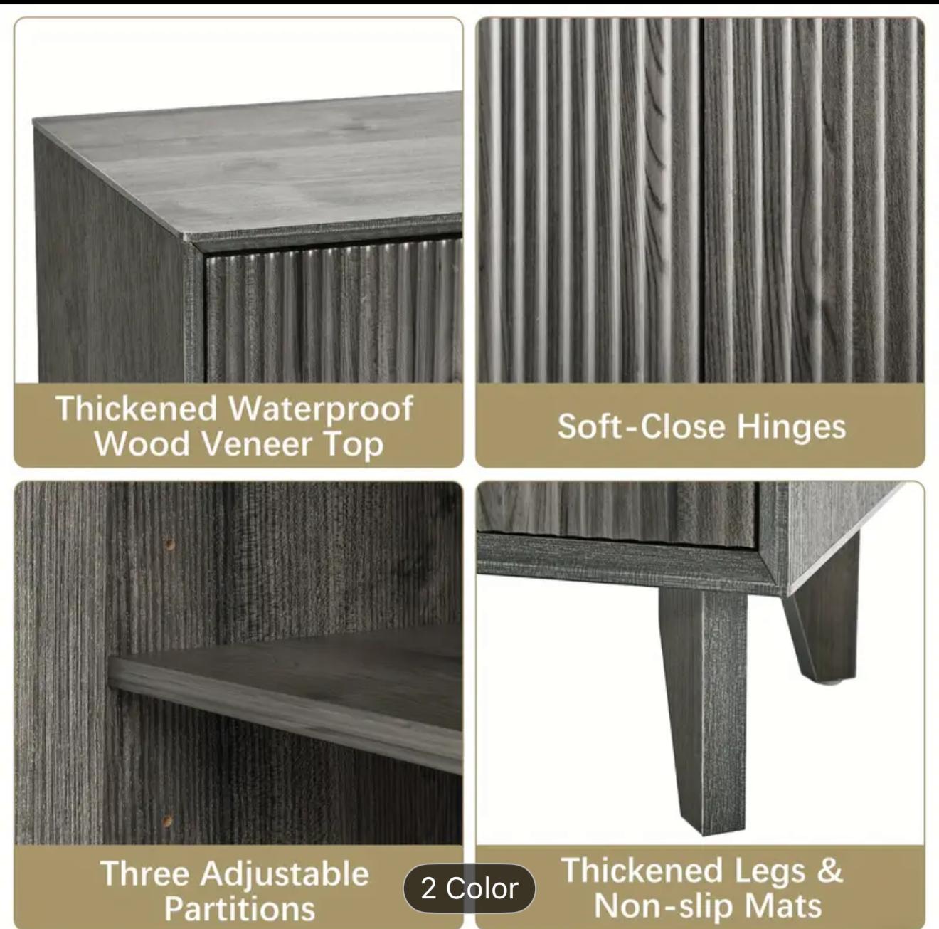 Black gray large Grove Decorative sideboard- new