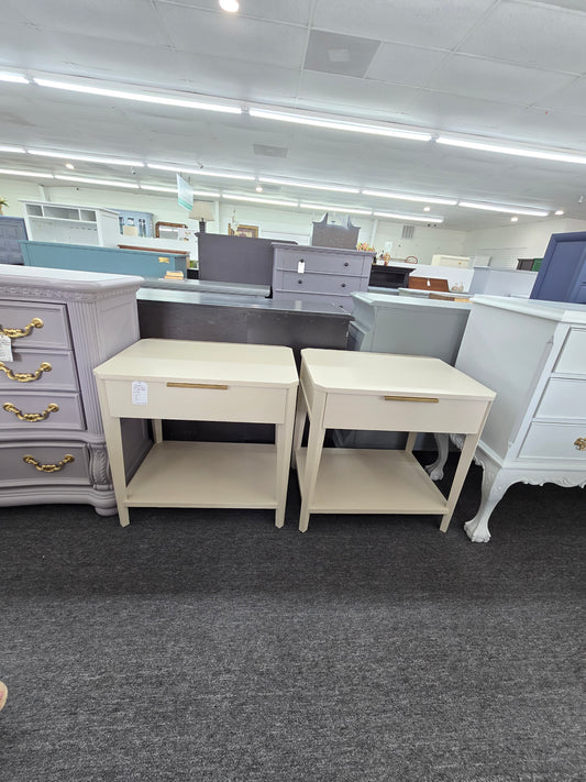 Harden creamy pair of end tables
