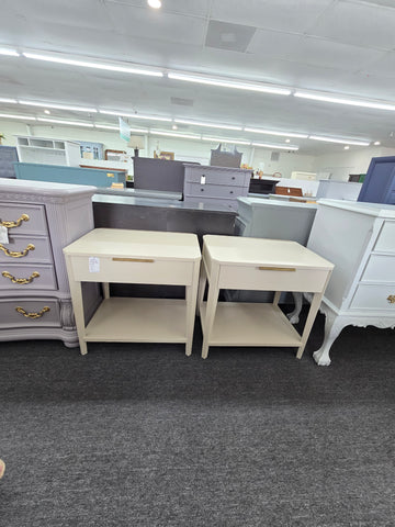 Harden creamy pair of end tables