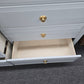 Gray 9 drawers lacquered dresser