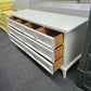 MCM white lacquered 8 drawers dresser