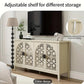 Hollow 4 drawers cabinet natural wood- new
