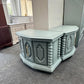 Vintage pair of teal end tables