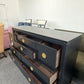 Pulaski black lacquered dresser