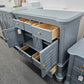 Broyhill bamboo green gray lacquered dresser