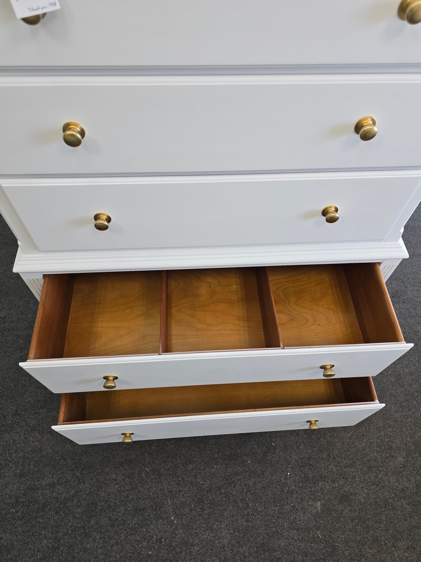 Knobs Creek solod wood white tall chest