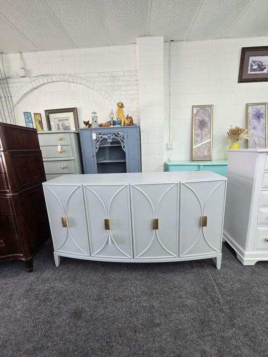 Bernhardt solid wood light blue Lacquered credenza