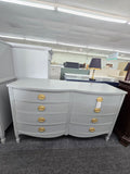 Dixie bowfront gray dresser