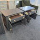Graphite pair of nightstands